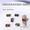 Manicura Otoño e Invierno Amarillo Maillard Morado Estampado de Leopardo Joyería Metálica Color Café Estampado de Leopardo Corazón Torcido Forma Especial Decoración de Aleación DIY