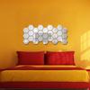 Pegatinas de pared de espejo acrílico hexagonales, pegatinas de pared autoadhesivas tridimensionales para bricolaje, pegatinas de espejo de pared de fondo para decoración del hogar