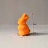 Musgo de terciopelo corto de imitación Conejo de Pascua adornos pequeños para escritorio de sala de estar decoraciones lindas Conejo de Pascua