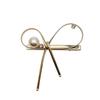 Horquilla de metal estilo coreano con lazo y perla hueca para mujer, accesorio para el cabello con clip lateral y pico de pato, 2024