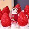 Mini Lindo Gato de Navidad Decoración de Pastel Adornos Molde de Silicona Papá Noel Regalo Película Pellizcable