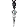 Colgante Vintage de Plata Pura 999, Collar de Mortero Versátil y Único para Hombres, Colgante de Moda Atractor de Riqueza y Girador de Fortuna, Venta al por Mayor de Regalos