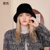 Chapéu Bucket Feminino de Outono e Inverno Novo, Pelúcia Quente, Afina o Rosto, Pele Sintética de Inverno, Fashionável, de Alta Qualidade, Versátil