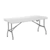 Mesa Plegable Portátil Simple Moldeada por Soplado Transfronteriza de 1.52m Mesa Plegable de Plástico para Conferencias Mesa Pequeña de Comedor Plegable para Exteriores Puesto al Aire Libre