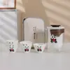 Juego de Té de Viaje Panda Zhihetang Juego Portátil de Una Olla Tres Tazas Seis Tazas para Exterior para Llevar Taza Exprés Regalo