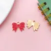 1 Trevo de Quatro Folhas Vermelho Maçã Cereja Acessórios de Joias DIY Pingente de Liga com Óleo Pingado Chaveiro Pingente de Pulseira Feminino