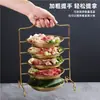 Estante de Platos Multicapa de Acero Inoxidable, Estante para Servir Fondue, Estante para Platos de Barbacoa, Estante Portátil para Alimentos, Estante Comercial para Preparación de Alimentos