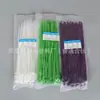Abrazadera de nylon de color 100/bolsa 3*150 abrazadera de cable autoblocante empaque de mazo de cables abrazadera de plástico para atar cable