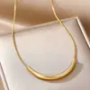 Cadena de Acero de Titanio Estilo Nuevo Transfronterizo Europeo y Americano Personalizada Moda Versátil Simple Borla Esmerilada Mariposa Collar que No se Desvanece
