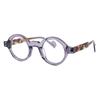 Óculos Ópticos Redondos Europeus e Americanos Transfronteiriços Moda Retrô Pregos de Arroz Armação Redonda Tendência Patchwork High-End Placa Masculina e Feminina Lentes Planas
