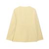 Aliexpress Wholesale Otoño 2025 Nuevo Moda Callejera Europea y Americana para Mujer Chaqueta Ajustada de Cuello Redondo con Botones