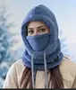 2025 Nuevo Diseño Europeo y Americano a Prueba de Viento Invierno Mujer Felpa con Capucha Máscara Sombrero para Clima Frío Ciclismo en Otoño e Invierno