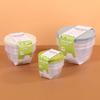 Tazón de plástico con forma de caja hermética para alimentos frescos, lonchera para microondas, caja para almacenamiento de verduras y frutas, lonchera para llevar, juego de cajas de plástico