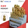 Juego de 25 Brocas para Madera de Acero Rápido de Tres Puntas 1-13mm Taladro Eléctrico Broca para Madera Recubierta de Titanio para Madera Maciza y Madera Dura