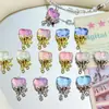 Serie de Chicas Colgante de Aleación con Forma de Corazón Colgante Material para Pulsera de Cuentas Hecha a Mano DIY, Collar, Pendientes