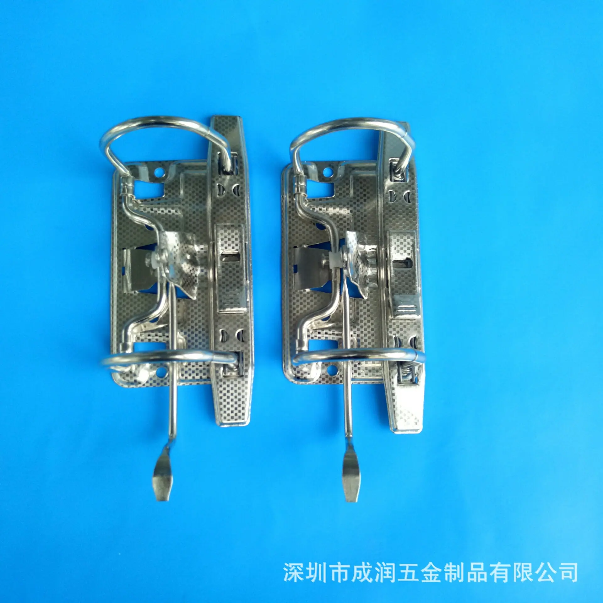 2寸格纹快劳夹+压纸器-2