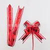 50 moños de cinta mariposa metálicos mate para empaque, cinta de color metálico, gasa de nieve, moños especiales tirados a mano para bodas, tela decorativa