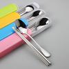 Cuchara Palillos Acero Inoxidable 410 Creativo Portátil Vajilla Cuchara para Comer Estudiante Regalo Souvenir