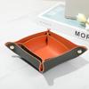 Bandeja de Almacenamiento Simple para Llaves de Entrada de Cuero, Caja de Almacenamiento de Joyas de Escritorio, Caja de Almacenamiento de Cosméticos, Cesta de Almacenamiento al por Mayor