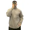 Suéter Cárdigan Rayado Grande Popular Europeo Transfronterizo Chaqueta para Hombre Doble Cremallera Tendencia Venta al por Mayor de Fábrica