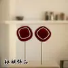 Nuevos Pendientes de Terciopelo Rojos Cuadrados Retro 2025 Pendientes de Diseño de Nicho para Mujer Lujo Accesible Pendientes de Alta Gama para Otoño e Invierno