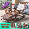 Tumbona de Bambú Balcón Hogar Ocio Silla Mecedora para Adultos Respaldo para Siesta Silla Plegable de Bambú Silla Mecedora Engrosada Reforzada