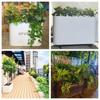 Caja de Flores de Hierro Forjado de Acero Inoxidable para Exterior Valla Valla Jardín Municipal Valla de Columpio Departamento de Ventas Caja de Flores Jardinera