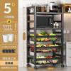 Cesta móvil para verduras de cocina, estante de almacenamiento para el hogar, de pie, multicapa, para frutas y verduras, multifunción, para horno microondas, horno, ollas.