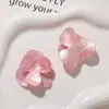 Zhen Tu Areia Movediça Acrílico Colorido Camada Dupla Perfurado Flor de Três Pétalas Brincos Acessórios de Cabelo Grampo de Cabelo Peças para Joias DIY