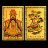 Tarjeta Dorada Dragón Wuye Tarjeta de Protección Ping An Foka de la Montaña Wutai Dragón Wangye Fabricantes de Tarjetas de Metal para Hombres y Mujeres Suministro en stock