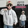Sudadera para Niños 2026 Nuevo Estilo Camisa Polo de Primavera para Niños Top Pulóver Casual Versátil para Niños Pequeños con Cuello Alto