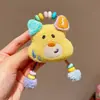 Diadema de Muñeca Linda de Dibujos Animados para Niños Cuerda para el Cabello de Felpa Otoño e Invierno Cuerda para el Cabello de Cola de Caballo Alta para Niñas Banda de Goma para el Cabello que No Daña el Cabello Adorno para la Cabeza