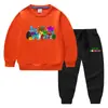 2023 Primavera y otoño nueva ropa infantil transfronteriza suéter para niños pantalones de dibujos animados conjunto de dos piezas bebé algodón traje de manga larga