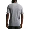 Camiseta de Corrida Esportiva Masculina ao Ar Livre Transpassada de Manga Curta Solta de Verão Respirável Gola Redonda Treinamento Fitness Secagem Rápida