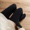 Calcetines largos de mujer hasta la rodilla para primavera y otoño, talla grande, para mujeres de talla grande, calcetines de algodón antideslizantes de tubo alto hasta el muslo, calcetines de muslo extralargos y extraanchos
