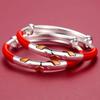 Pulseira de Prata para Bebê Infantil S999 Prata Esterlina Dragão Cobra Pulseira para Bebê Masculino e Feminino Lua Cheia Presente de Um Ano Joias de Prata