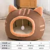 Nido para Gato Universal Cuatro Estaciones Perro Pequeño Gato Invierno Cálido Extraíble y Lavable Casa para Gatos Portátil Nidito para Gatito Esenciales