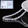 Pulsera de Cristales Blancos Naturales Semiacabada Cuentas Accesorios para Joyería DIY Cristales Crudos Transparentes Cuentas Redondas Venta al por Mayor en Stock