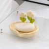 Lujo Ligero Caja de Jabón con Drenaje de Nube Baño Creativo Sin Perforaciones Jabonera de Cerámica Plato de Jabón de Hada Minimalista Vela Excelente