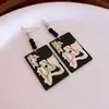 Remate Especial~Aretes Cuadrados Colgantes con Diamantes Incrustados de Aguja de Plata Lujo Accesible Versátiles de Gama Alta Pendientes Sencillos de Nicho