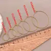Aretes Redondos de Aro en Forma de 9 de Acero Inoxidable con Galvanoplastia al Vacío Dorada, Múltiples Especificaciones 15-40mm, Accesorios para Joyería DIY