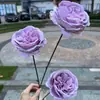 2026 Novo Roxo Profundo Flores Artificiais de Casamento Atacado Roxo Claro Verde Neve Decoração de Corredor de Casamento Flores Artificiais