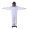 Traje Espacial Blanco Espeso Apicultura Miel-pieza Traje de Abeja Dividido Traje Espacial Blanco Manga Protectora para Abejas