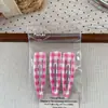 Novo estilo coreano gota d'água onda bolinhas franja de menina grampo quebra-cabeça bolsa xadrez infantil colorido clip lateral quebra-cabeça acessórios de cabelo