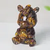 Estatueta de Animal em Resina Escritório Casa Sala de Estar Estátua Transfronteiriça Pedras de Cristal Natural Pônei Ornamento de Mesa