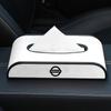 Caja de pañuelos de gamuza aplicable a Nissan, caja de pañuelos colgante, consola central, decoración portátil creativa para coche