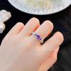 Anillo de margaritas estilo palacio con textura de tela italiana tallada en oro cepillado para mujer, diseño de nicho, anillo de cola simple.