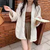 Cárdigan de punto casual retro simple estilo coreano para mujer, nuevo estilo otoño e invierno 2026, abrigo suéter de punto grueso trenzado estilo perezoso