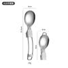 Cuchillo, tenedor y cuchara plegables de acero inoxidable 304, vajilla para acampada al aire libre, cuchara y tenedor para niños para acampada, juego de cubiertos portátiles