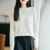 Suéter de Tricô Preto Novo Estilo Preguiçoso Outono 2026 para Mulheres, Versão Coreana, Caimento Relaxado, Manga Longa Emagrecedor, Top 100% Algodão